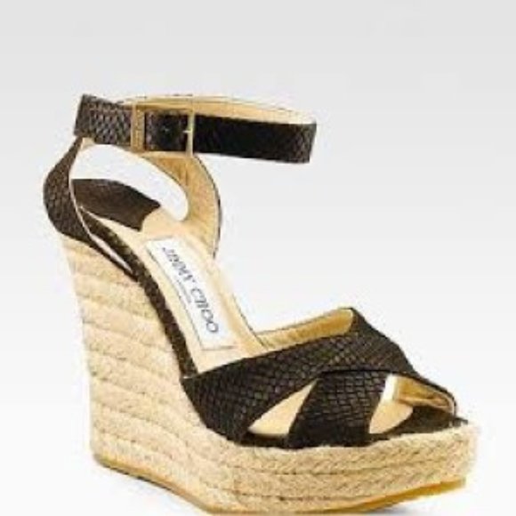 Jimmy Choo Shoes - Jimmy Choo Phoenix ankle strap wedge espadrille 39